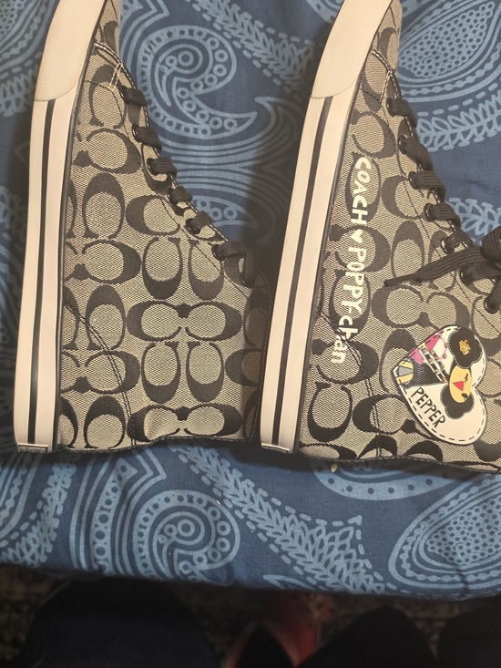 Coach Shoes - Coach High Top Sneaker in Signature Canvas - Black/White